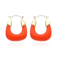 Load image into Gallery viewer, Designer Exaggerated Color Resin Earrings Retro U-shaped Acrylic Earrings Niche Cold Wind Earrings

