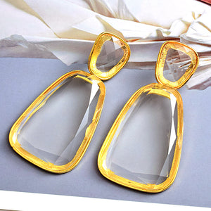 Fashion Earrings Long Resin Geometric Shape Earrings Jewelry