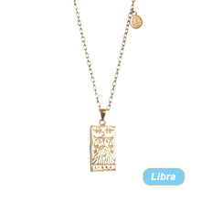 Load image into Gallery viewer, Tarot Necklace Popular Square Brand Retro Constellation Necklace
