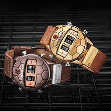 Load image into Gallery viewer, Mens Large Dial Roller Scale Sports Waterproof Steel Band Watch
