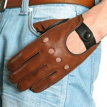 Load image into Gallery viewer, Men&#39;s Driving Leather Driving Touch Screen Gloves
