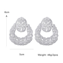 Load image into Gallery viewer, Geometric Hollow Leaf-shaped Earrings Personalized Female Earrings
