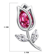 Load image into Gallery viewer, Ear Pin Rose Flower Earrings
