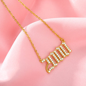 Year number necklace