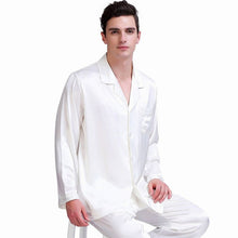 Load image into Gallery viewer, Solid color home wear men&#39;s winter pajamas
