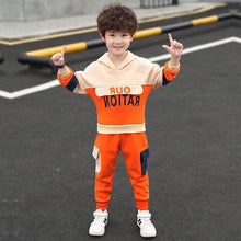 Load image into Gallery viewer, Boys and girls clothing plus fleece jacket hooded sweater
