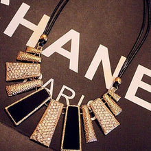 Load image into Gallery viewer, Exaggerated Necklace Irregular Geometric Necklace Frosted Leather Cord
