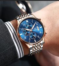 Load image into Gallery viewer, Multifunctional timing quartz watch night light waterproof men
