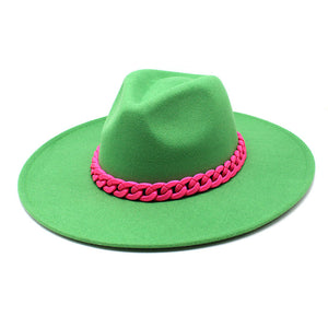 Men's And Women's Large Brim Wool Top Hat