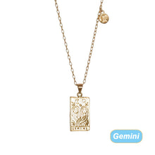 Load image into Gallery viewer, Tarot Necklace Popular Square Brand Retro Constellation Necklace
