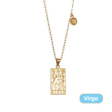 Load image into Gallery viewer, Tarot Necklace Popular Square Brand Retro Constellation Necklace
