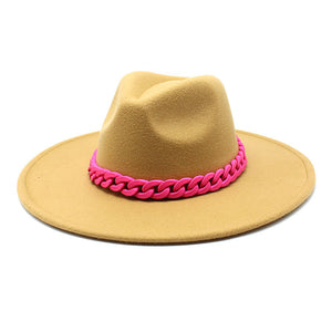 Men's And Women's Large Brim Wool Top Hat