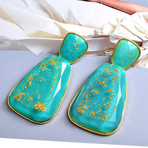 Fashion Earrings Long Resin Geometric Shape Earrings Jewelry