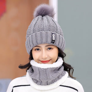 Hair ball warm wool cap