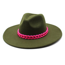Load image into Gallery viewer, Men&#39;s And Women&#39;s Large Brim Wool Top Hat
