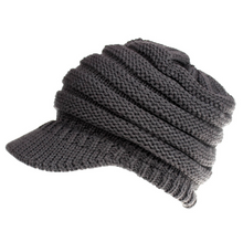 Load image into Gallery viewer, Knitted Baseball Cap Messy Bun Beanie Women Ponytail Beanies Autumn Winter Hats Female Soft Knitting Caps Warm Ladies Skullies
