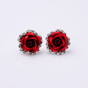 Earrings Source Wholesale Rose Flower Ear Clip Earrings