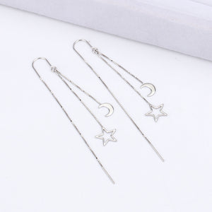 Long Tassel Earrings Round Face Slimming Earrings