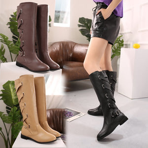 Back Strapped Rider Boots High Tide Leather Boots