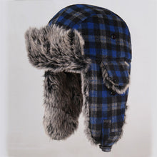 Load image into Gallery viewer, Winter Hats For Mens Bomber Hat Fur Red Warm Earflap Cap
