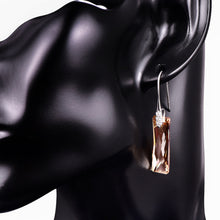 Load image into Gallery viewer, Rectangular geometric crystal earrings s925 sterling silver earrings
