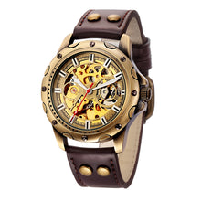 Load image into Gallery viewer, Mens Skeleton Steampunk Automatic Mechanical Watch
