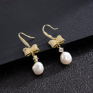 Korean Design Pearl Ear Acupuncture Earrings All-match