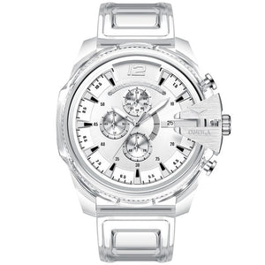 Plastic Ladies And Men Waterproof Tape Quartz Watch