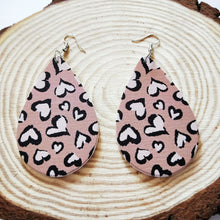 Load image into Gallery viewer, Retro wooden drop earrings female drop earrings carved exaggerated ear jewelry
