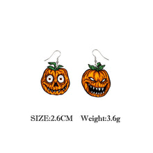 Load image into Gallery viewer, Halloween Earrings Smiley Pumpkin Earrings
