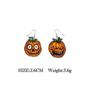 Halloween Earrings Smiley Pumpkin Earrings