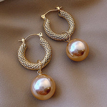 Load image into Gallery viewer, Korean Version Of Imitation Pearl Personality Wild Geometric Type Women's Earrings
