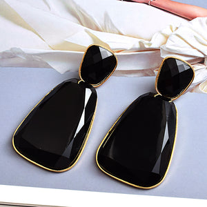 Fashion Earrings Long Resin Geometric Shape Earrings Jewelry