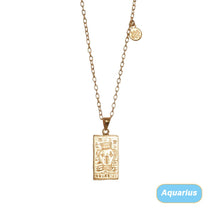 Load image into Gallery viewer, Tarot Necklace Popular Square Brand Retro Constellation Necklace
