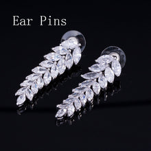 Load image into Gallery viewer, Fashion Zircon Tassel Wheat Ears Leaf Earrings
