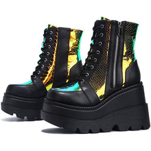 Load image into Gallery viewer, Plus Size Female Punk Style Platform Street Fashion Motorcycle Boots
