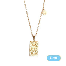 Load image into Gallery viewer, Tarot Necklace Popular Square Brand Retro Constellation Necklace
