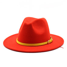 Load image into Gallery viewer, Woolen Hat Big Brimmed Hat Jazz Hat Felt Hat

