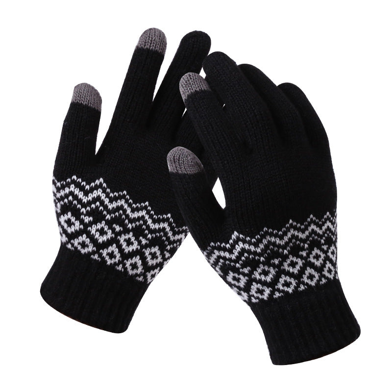 Cold Protection ThickenedJacquard Gloves