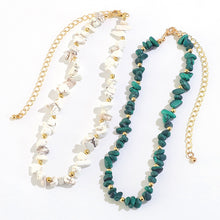 Load image into Gallery viewer, Irregular Turquoise Necklace Retro Simple Handmade Necklace
