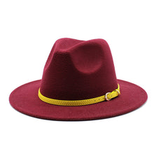 Load image into Gallery viewer, Woolen Hat Big Brimmed Hat Jazz Hat Felt Hat
