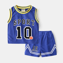 Load image into Gallery viewer, Children&#39;s Basketball Clothing Suits Baby Vest Suit Boys Sweatshirt Two-piece Summer Style Tide
