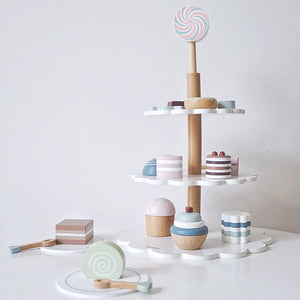 Girl's Birthday Gift Wooden Cake Toy