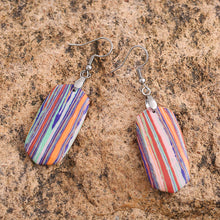Load image into Gallery viewer, Earrings Boho Striped Emperor Stone Earrings Rainbow Color
