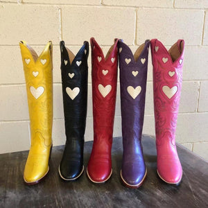 Large Size Long Tube Embroidered Mid-heel Fashion Martin Boots