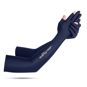 Sunscreen Gloves Arm Protection Summer Ice Silk Sleeve Driving Anti Slip Meituan Rider Half Finger Long Gloves