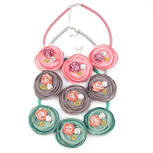 Load image into Gallery viewer, Necklace New Fashion Handmade Fabric Flower Necklace Flower Necklace
