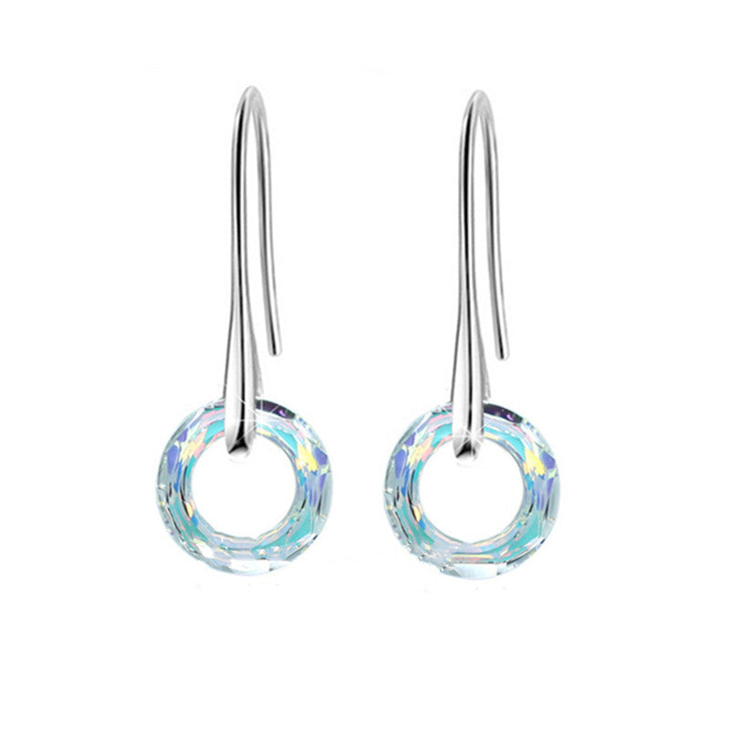 Crystal S925 Universe Simple Ear Hook Earrings