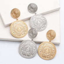 Load image into Gallery viewer, Geometric Round Ethnic Pattern Earrings Earrings
