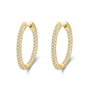 S925 Sterling Silver Earrings Female Inlaid Full Diamond Light Luxury Earring Ear Buckle